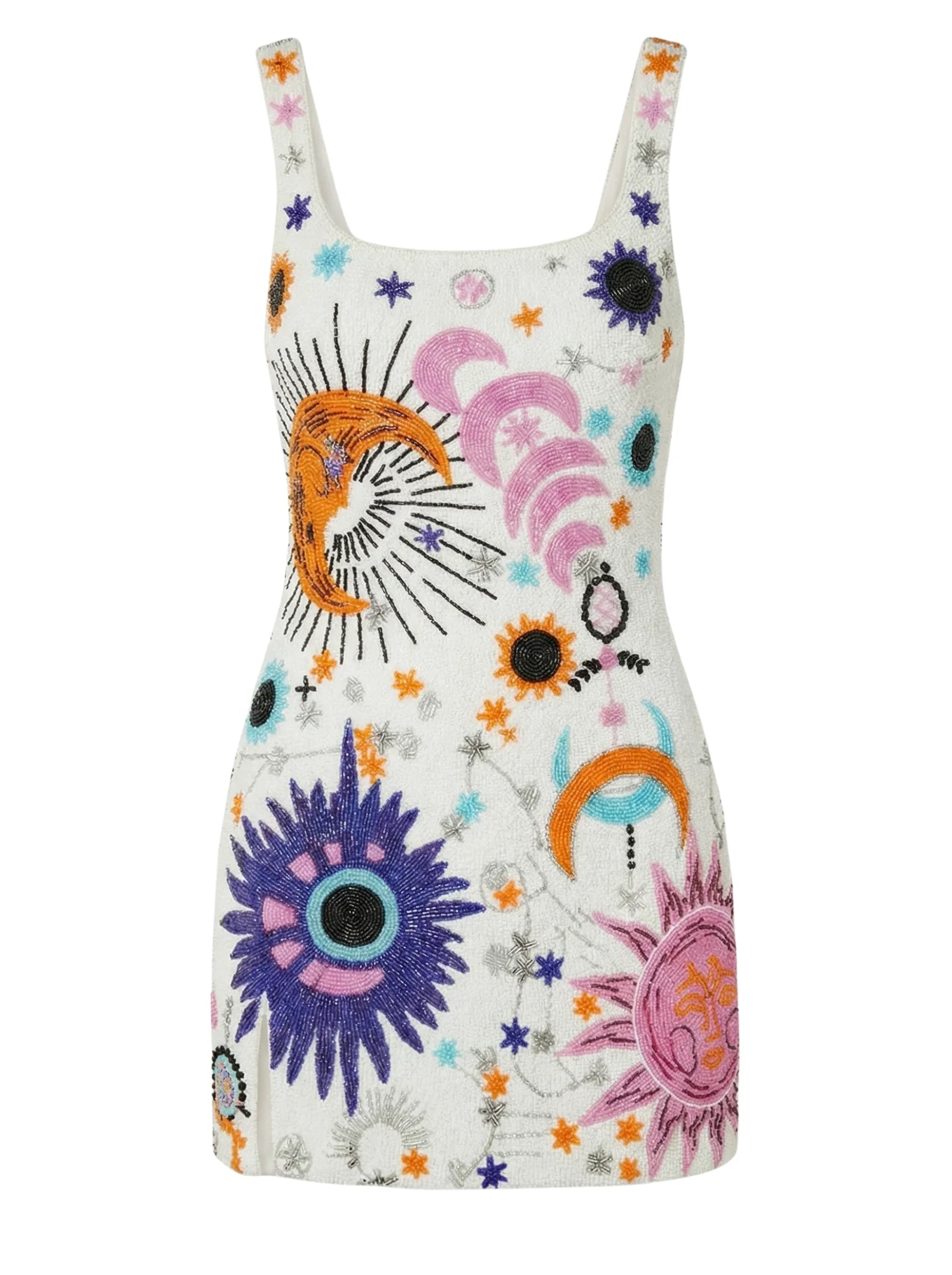 Celestial Star Mini White Dress