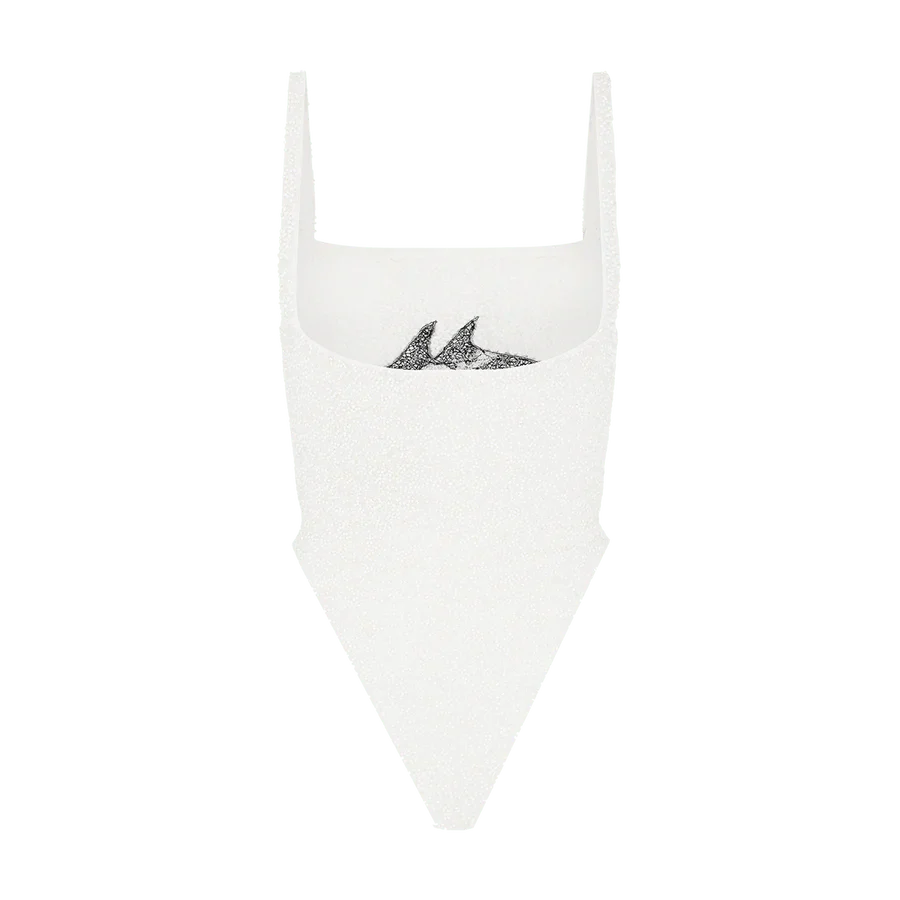 Vintage Neckline Swimsuit Multi Color