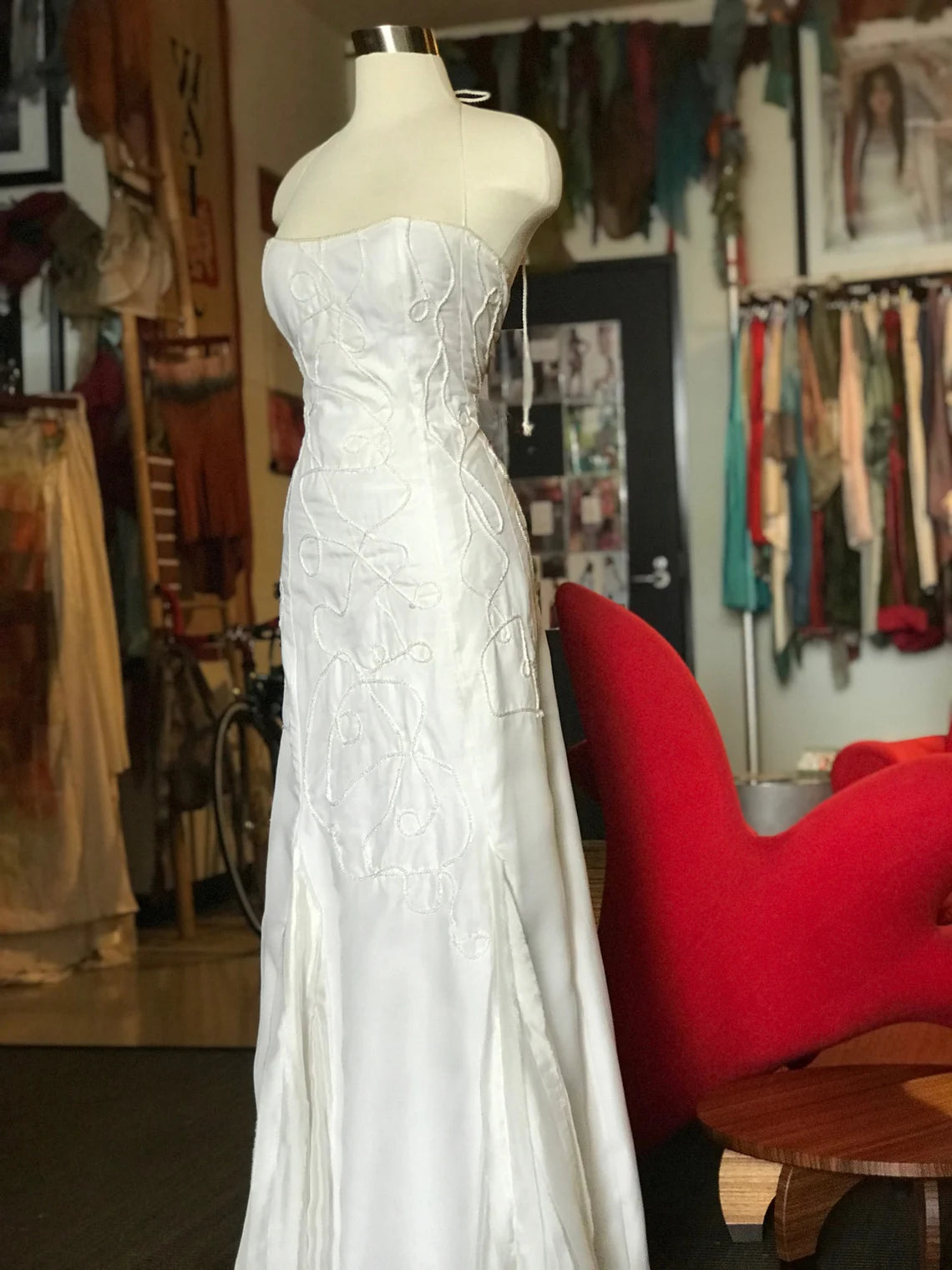 Silk Wedding Dress, Eco Wedding Dress, Beach Wedding Dress, Silk Organza Dress, 100% Silk Dress, Embroidered Wedding Gown, Bridal Gown