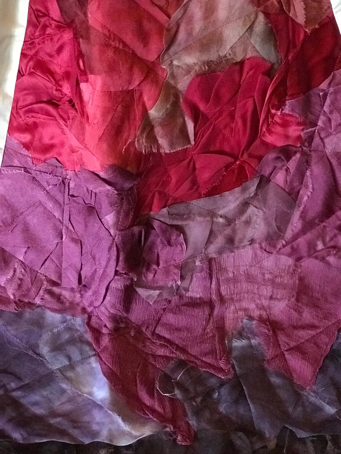 Beach Wedding Dress, Rainbow Wedding Dress, Silk Bridal Gown, Embroidery, Halter Wedding Dress, Satin, Handdyed, Ombre Wedding Dress, Sunset